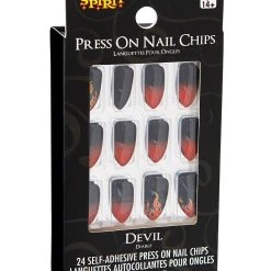 Spirit Halloween Devil Flame Press on Nails -Cheap Trick Or Treat Hub Store 01489624 c