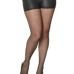 Spirit Halloween Fallen Angel Rhinestone Fishnet Stockings