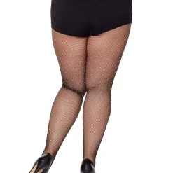 Spirit Halloween Fallen Angel Rhinestone Fishnet Stockings -Cheap Trick Or Treat Hub Store 01490119 b