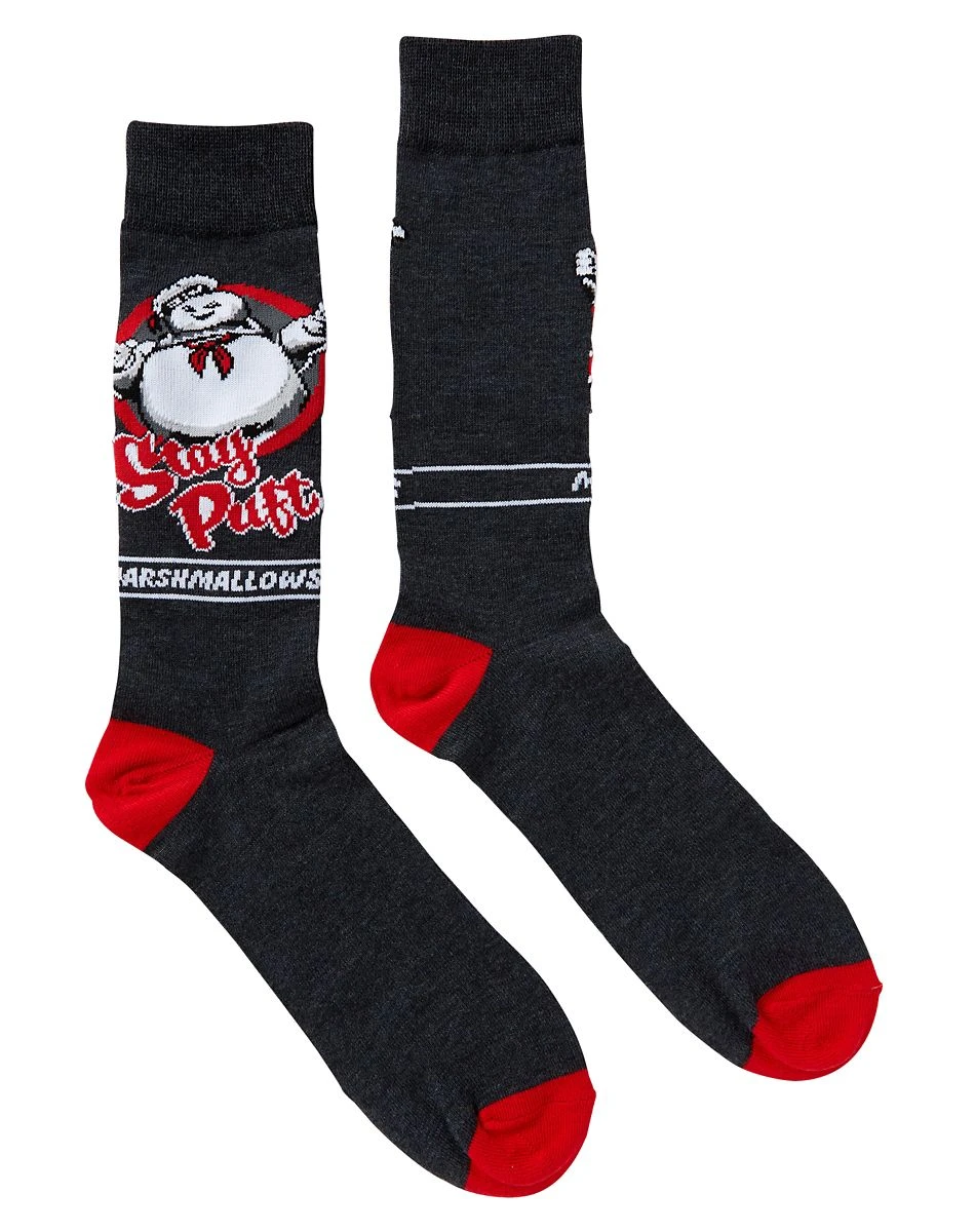 Spirit Halloween Stay Puft Marshmallow Man Crew Socks - Ghostbusters 1 Spirit Halloween Stay Puft Marshmallow Man Crew Socks - Ghostbusters
