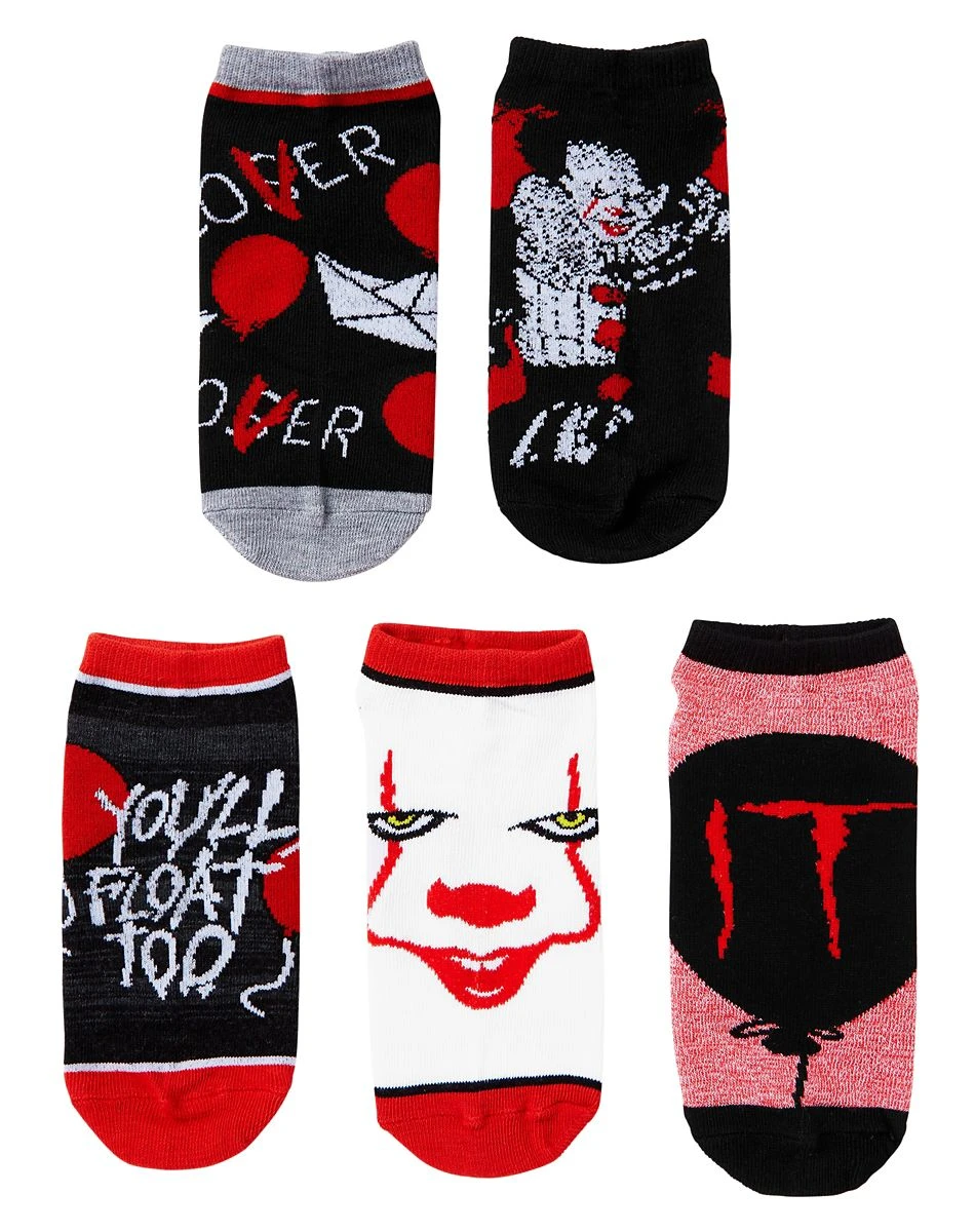 Spirit Halloween It Ankle Socks - 5 Pair 1 Spirit Halloween It Ankle Socks - 5 Pair