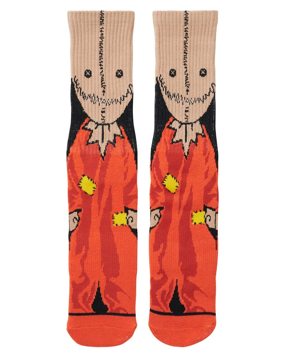 Spirit Halloween Sam Face Crew Socks - Trick 'r Treat 1 Spirit Halloween Sam Face Crew Socks - Trick 'r Treat
