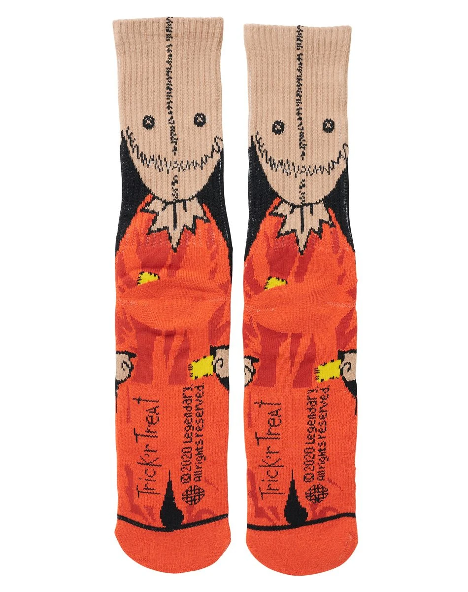 Spirit Halloween Sam Face Crew Socks - Trick 'r Treat 2 Spirit Halloween Sam Face Crew Socks - Trick 'r Treat - Image 2