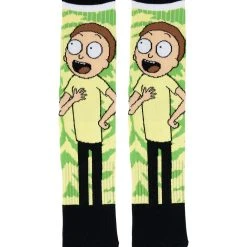 Spirit Halloween Rainbow Morty Crew Socks - Rick and Morty