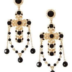 Spirit Halloween Day of the Dead Cross Earrings