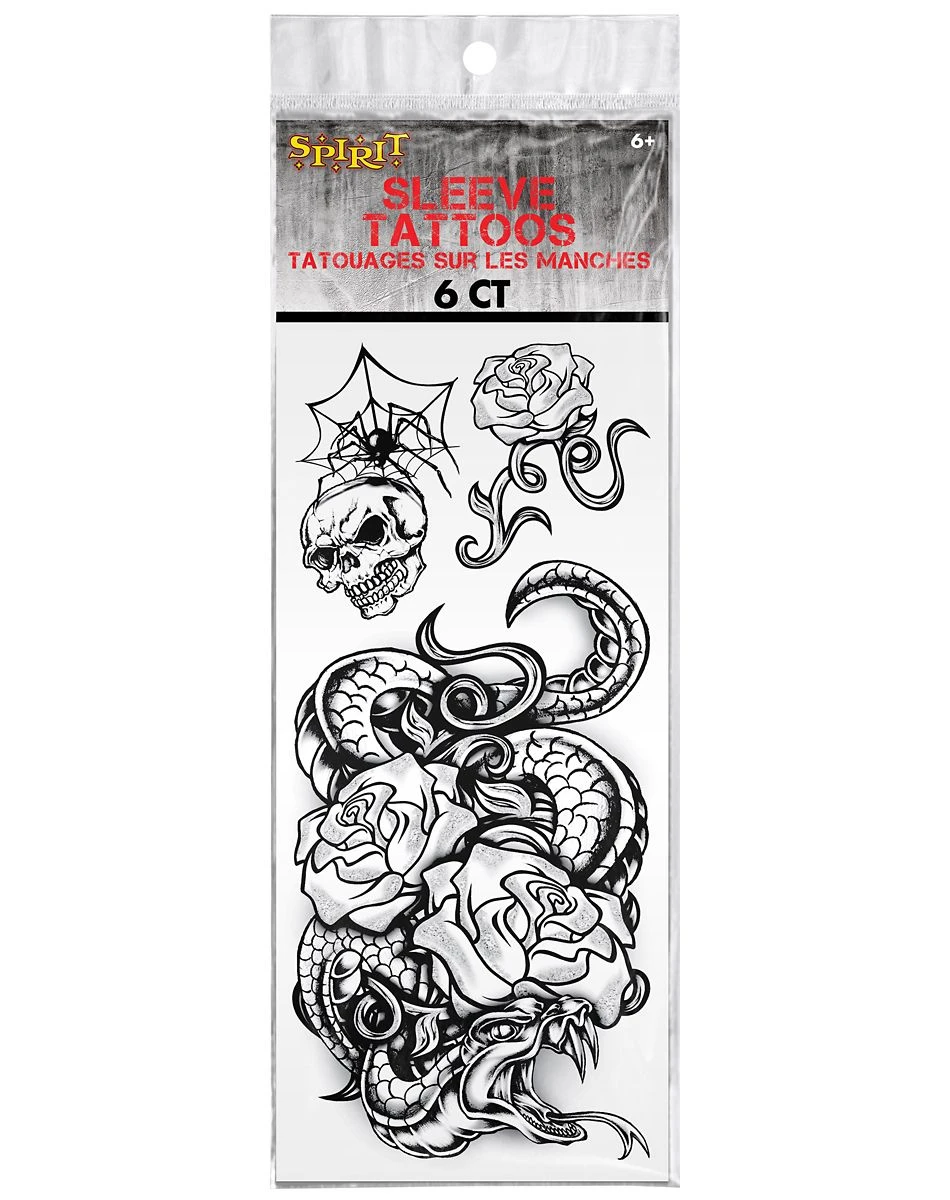 Spirit Halloween Punk Sleeve Temporary Tattoos 5 Spirit Halloween Punk Sleeve Temporary Tattoos - Image 5