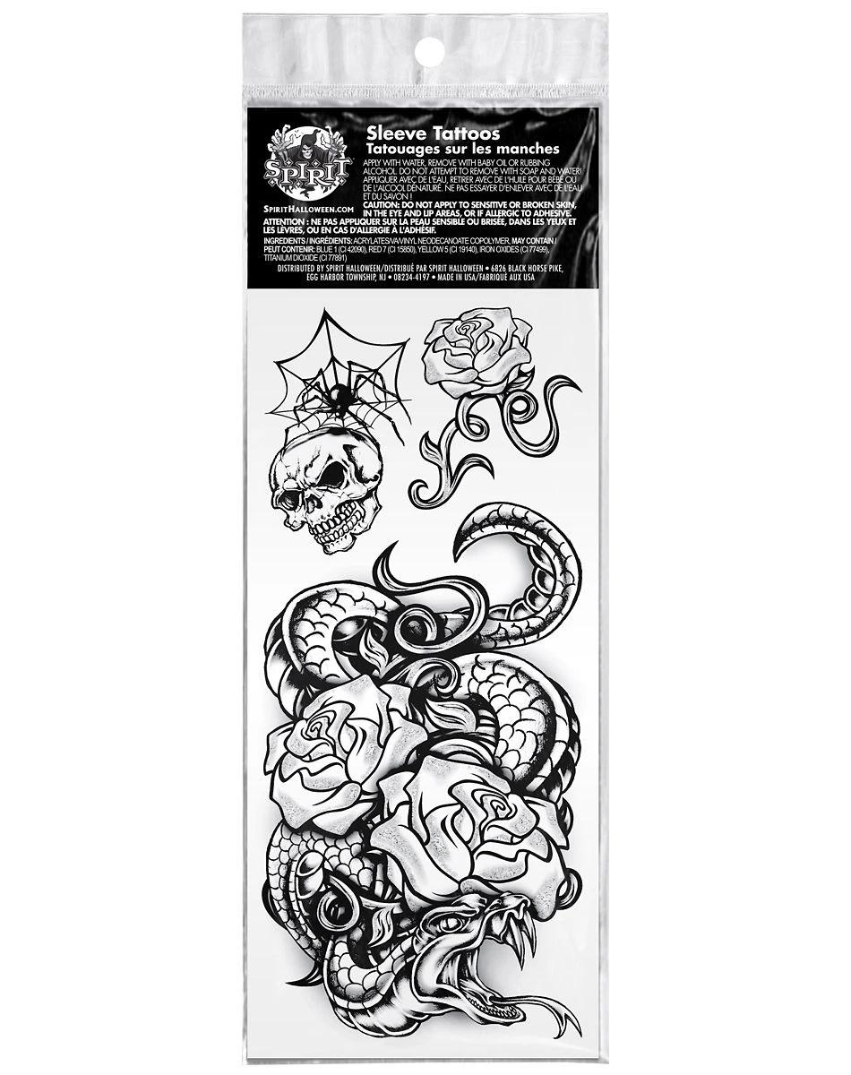 Spirit Halloween Punk Sleeve Temporary Tattoos 6 Spirit Halloween Punk Sleeve Temporary Tattoos - Image 6