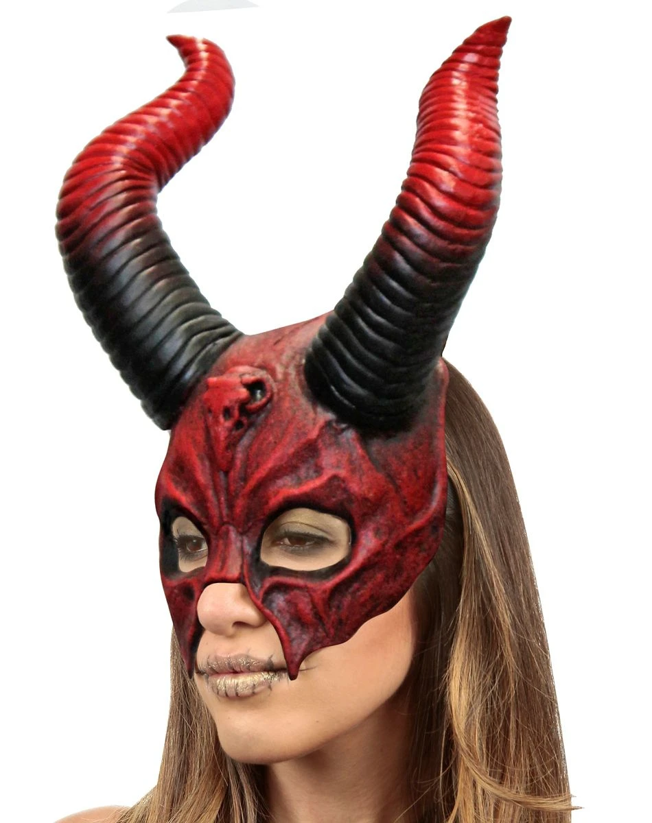 Spirit Halloween Devil Horn Half Mask 2 Spirit Halloween Devil Horn Half Mask - Image 2
