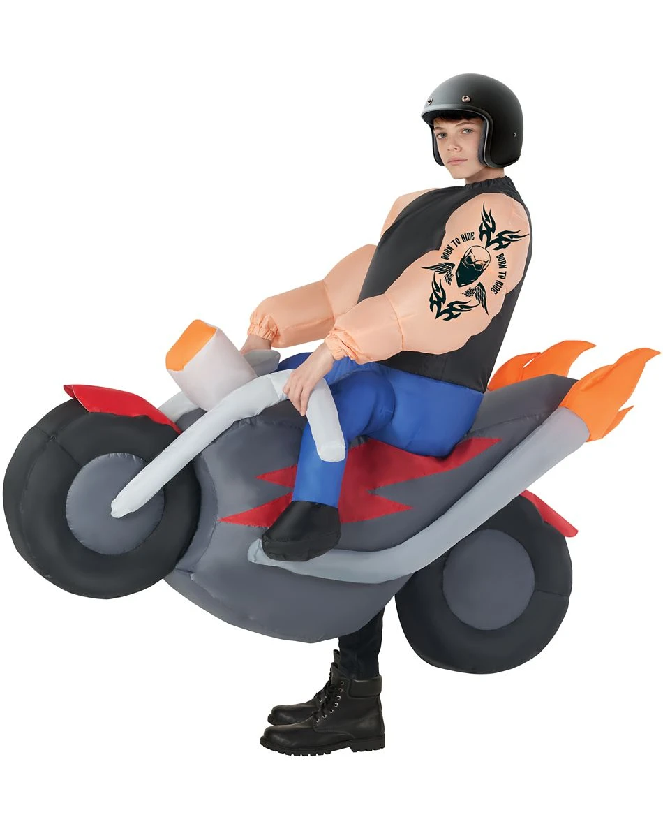 Spirit Halloween Kids Biker Inflatable Costume 1 Spirit Halloween Kids Biker Inflatable Costume