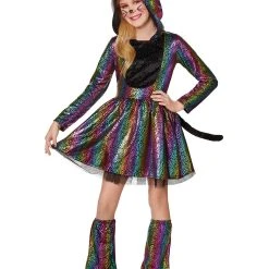 Spirit Halloween Kids Rainbow Leopard Costume