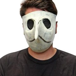 Spirit Halloween Gray and White Plague Doctor Half Mask