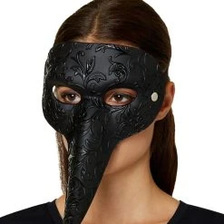 Spirit Halloween Female Plague Doctor Half Mask -Cheap Trick Or Treat Hub Store 01503358 c