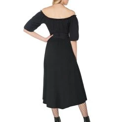 Spirit Halloween Adult Black Peasant Dress -Cheap Trick Or Treat Hub Store 01503721 b