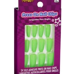 Spirit Halloween '80s Green Press On Nails -Cheap Trick Or Treat Hub Store 01504661 c