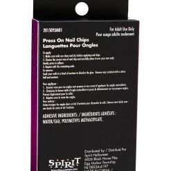 Spirit Halloween '80s Black Press On Nails -Cheap Trick Or Treat Hub Store 01504679 d