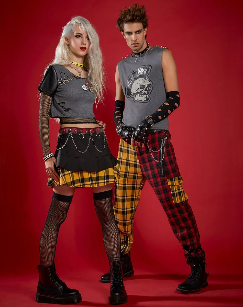 Spirit Halloween Adult Punk Rock Rebel Costume 2 Spirit Halloween Adult Punk Rock Rebel Costume - Image 2