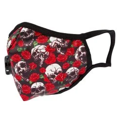 Spirit Halloween Skull and Roses Face Mask -Cheap Trick Or Treat Hub Store 01508282 c