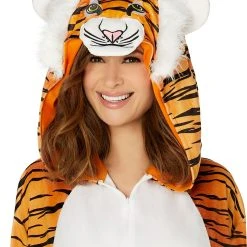 Spirit Halloween Adult Tiger Union Suit -Cheap Trick Or Treat Hub Store 01508506 c