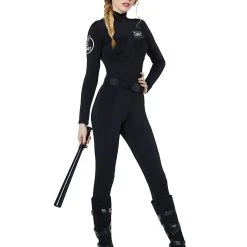 Spirit Halloween Adult Swat Catsuit Plus Size Costume