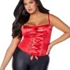 Spirit Halloween Red Lace-Up Plus Size Corset