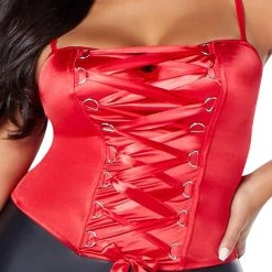 Spirit Halloween Red Lace-Up Plus Size Corset 6 Spirit Halloween Red Lace-Up Plus Size Corset -Cheap Trick Or Treat Hub Store 01513217 c