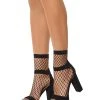 Spirit Halloween Black Fishnet Ankle Socks
