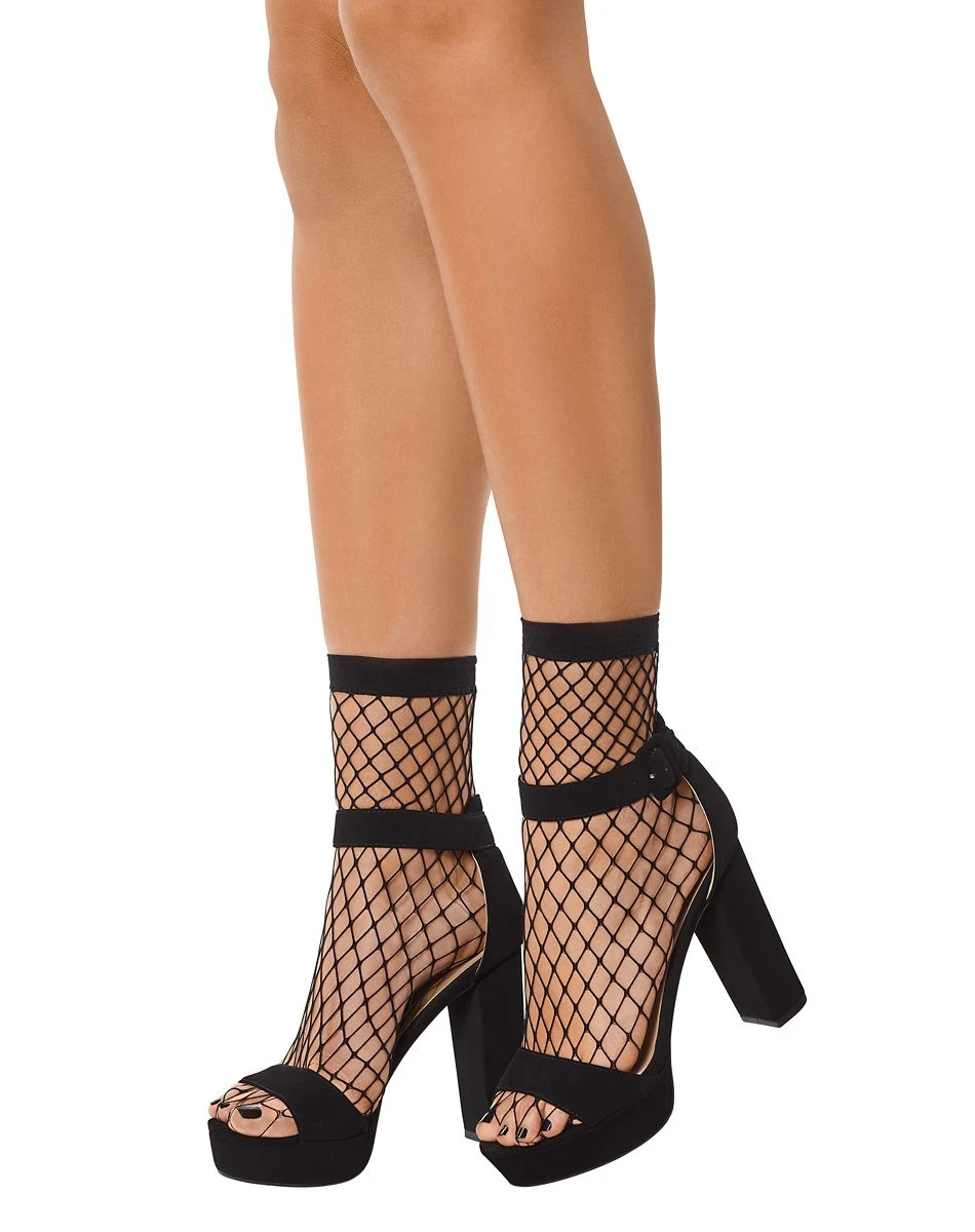 Spirit Halloween Black Fishnet Ankle Socks 1 Spirit Halloween Black Fishnet Ankle Socks
