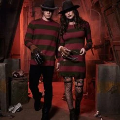 Spirit Halloween Adult Freddy Krueger Sweater Dress - A Nightmare on Elm Street -Cheap Trick Or Treat Hub Store 01518380 c
