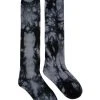 Spirit Halloween Black and Gray Acid Wash Socks