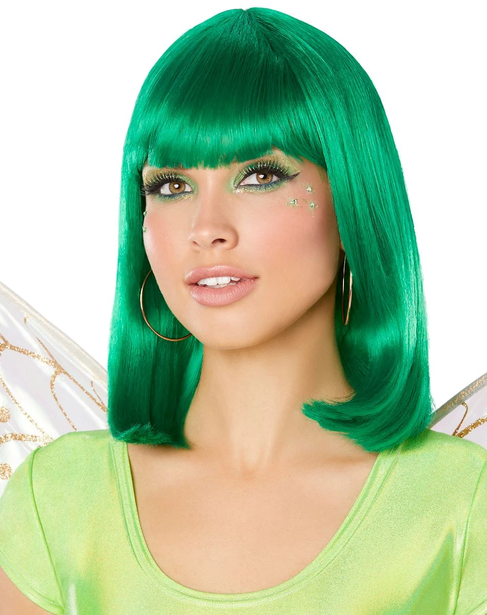 Spirit Halloween Green Pageboy Wig 1 Spirit Halloween Green Pageboy Wig