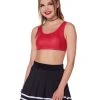 Spirit Halloween Red Faux Leather Sports Bra