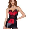 Spirit Halloween Red and Black Lace Corset