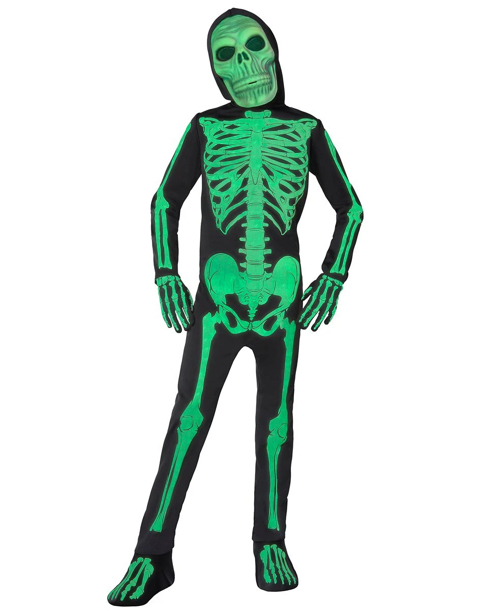 Spirit Halloween Kids Glow Skeleton Costume 1 Spirit Halloween Kids Glow Skeleton Costume