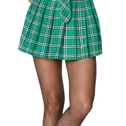Spirit Halloween Adult Green Plaid Skirt