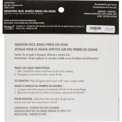 Spirit Halloween Skeleton Jewel Face Decals -Cheap Trick Or Treat Hub Store 01527621 b