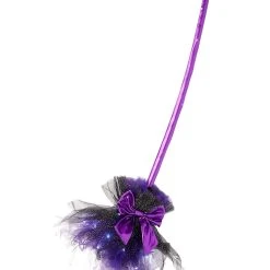 Spirit Halloween Purple Light-Up Witch Broom