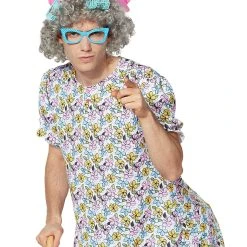 Spirit Halloween Adult Grandma Flower Dress Costume -Cheap Trick Or Treat Hub Store 01529502 c