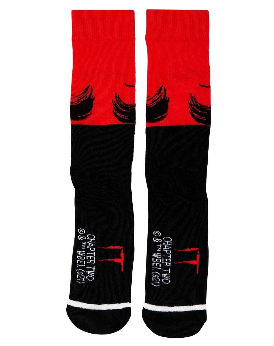 Spirit Halloween Pennywise Time to Float Crew Socks - It Chapter Two 2 Spirit Halloween Pennywise Time to Float Crew Socks - It Chapter Two - Image 2