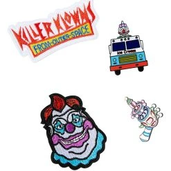 Spirit Halloween Killer Klowns From Outer Space Pin and Patch Set