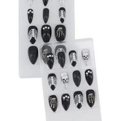 Spirit Halloween Skeleton Press On Nails