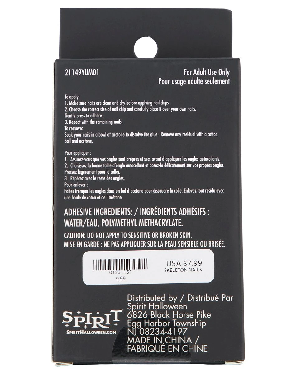 Spirit Halloween Skeleton Press On Nails 3 Spirit Halloween Skeleton Press On Nails - Image 3