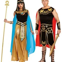 Spirit Halloween Adult Blue and Gold Cleopatra Costume -Cheap Trick Or Treat Hub Store 01531243 c