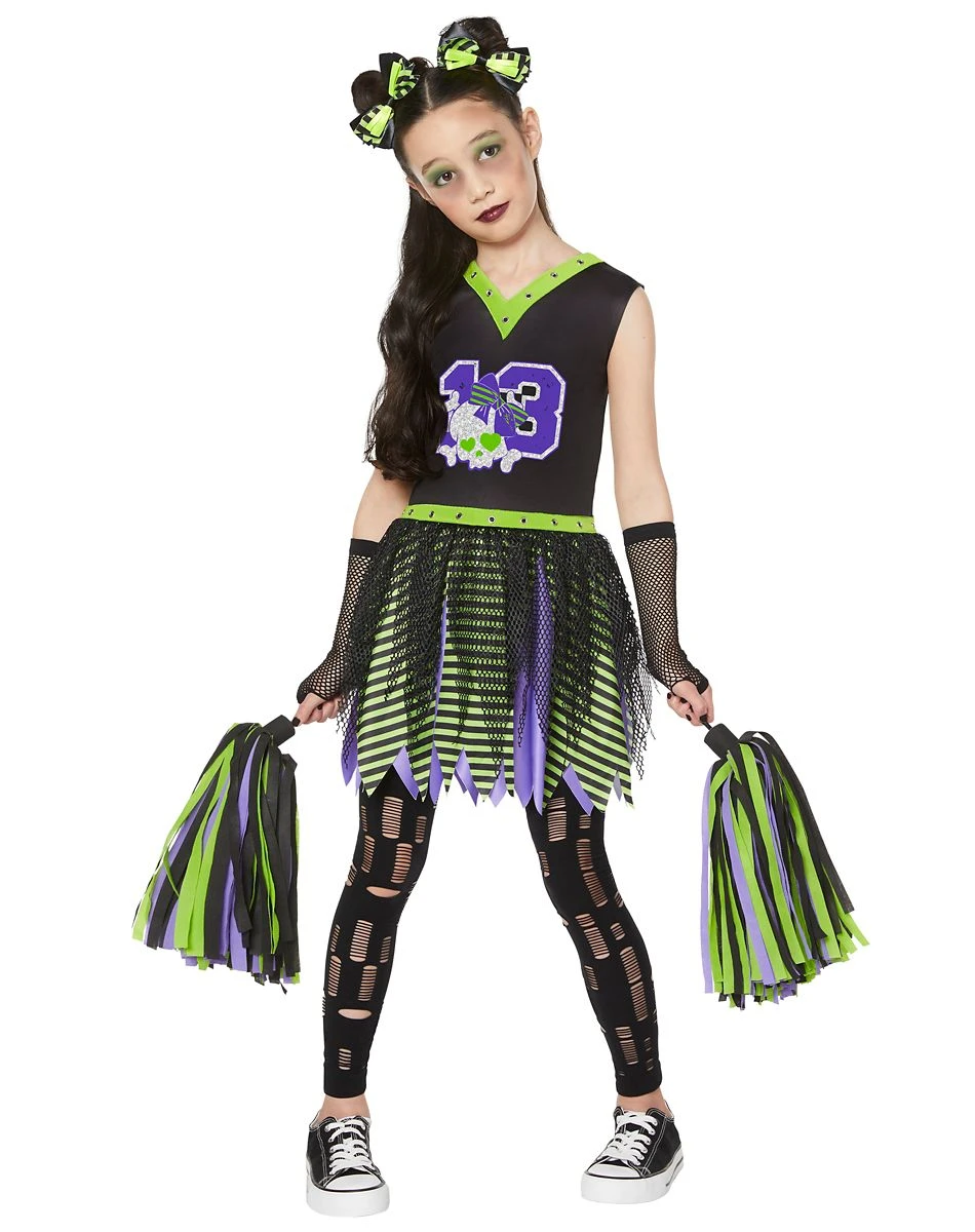 Spirit Halloween Kids Deadly Cheerleader Costume 1 Spirit Halloween Kids Deadly Cheerleader Costume