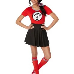 Spirit Halloween Adult Thing 1 and Thing 2 Costume Kit - Dr. Seuss