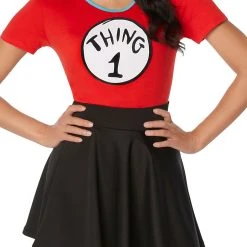 Spirit Halloween Adult Thing 1 and Thing 2 Costume Kit - Dr. Seuss -Cheap Trick Or Treat Hub Store 01532308 c