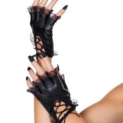 Spirit Halloween Pirate Ruffle Fingerless Gloves