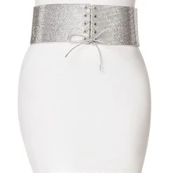 Spirit Halloween Silver Rhinestone Waist Cincher