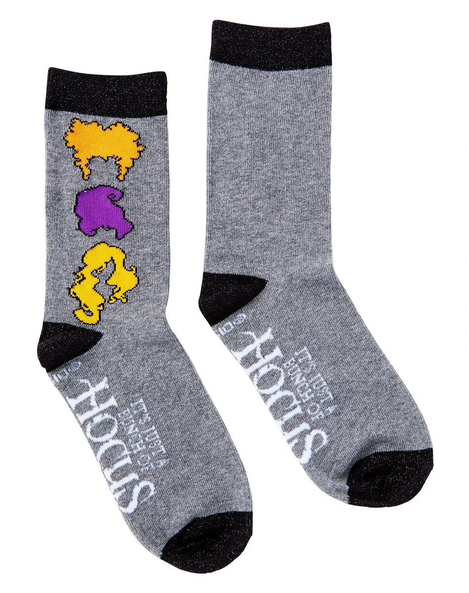 Spirit Halloween Hocus Pocus Crew Socks 2 Pack - Hocus Pocus 1 Spirit Halloween Hocus Pocus Crew Socks 2 Pack - Hocus Pocus