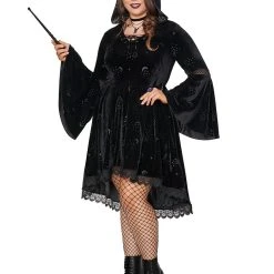 Spirit Halloween Adult Hooded Coven Plus Size Dress
