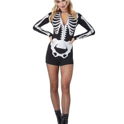 Spirit Halloween Adult Skeleton Romper